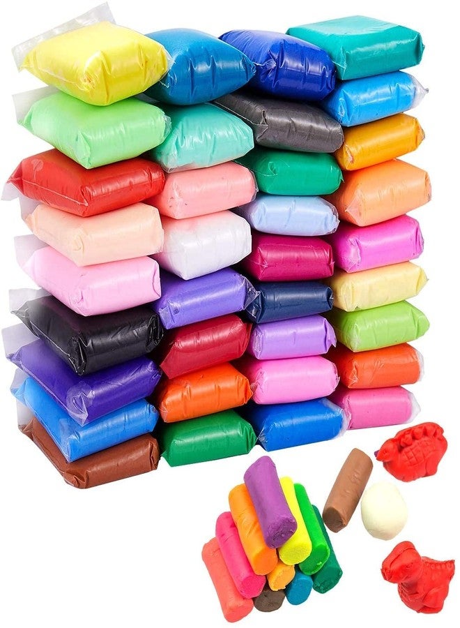 Promote Trader Pack of 48 (4 Piece Each Color) Non-Toxic Air Dry Clay Dough for Kids 12 Different Color Fluffy Foam Clay with 3 Tools Light Weight for Kids and Art & Craft Set Slime Putty
